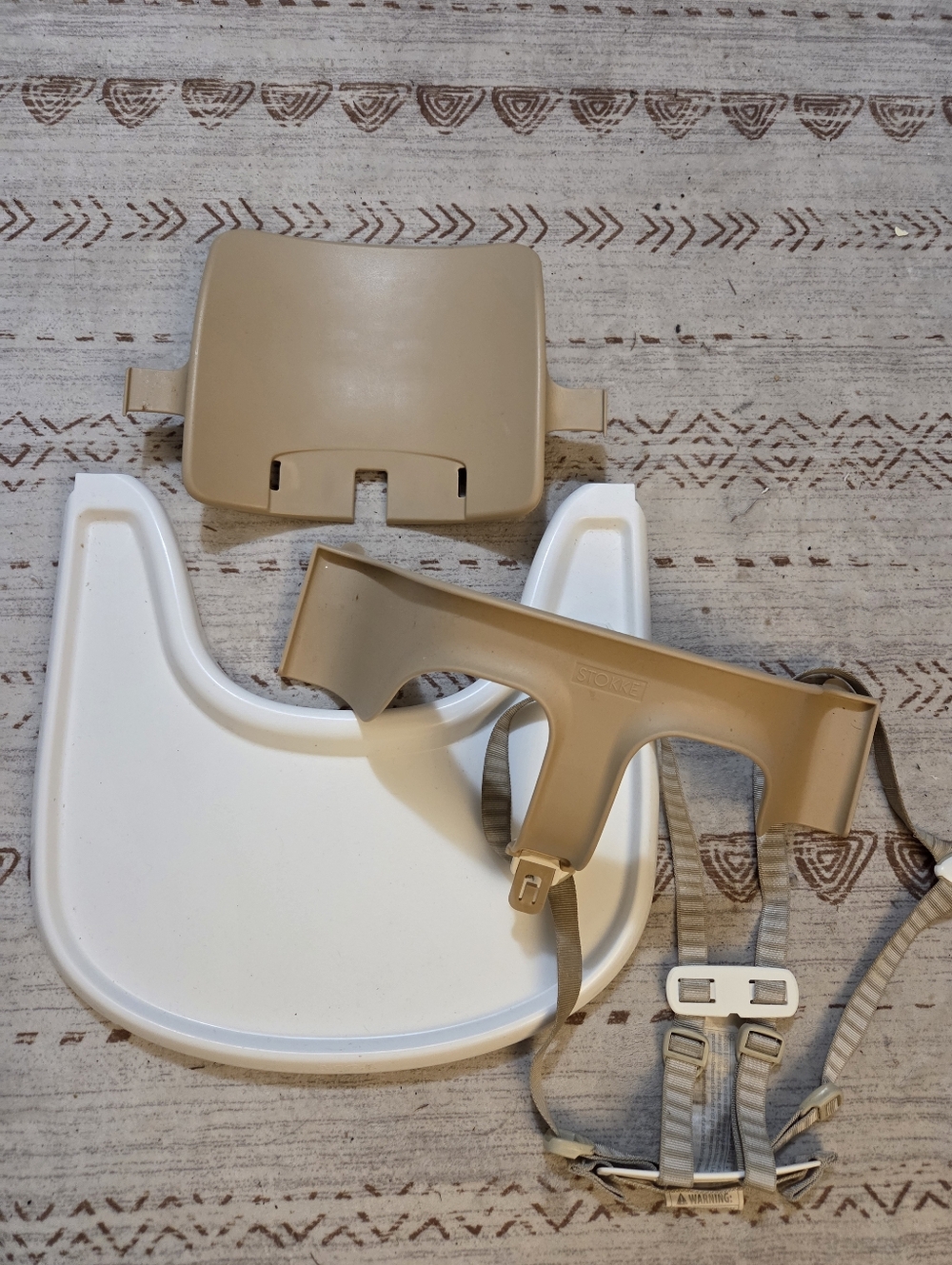 Stokke Tripp Trapp Beige Baby Set High Chair Tray & Harness Accessory